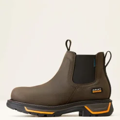 Ariat Men's Big Rig Chelsea Soft Toe WP Work Boot - Iron Coffee - 10042545