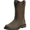 Ariat Men's Groundbreaker 10" Soft Toe Western Work Boot - Brown - 10014238