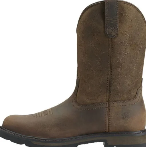 Ariat Men's Groundbreaker 10" Soft Toe Western Work Boot - Brown - 10014238