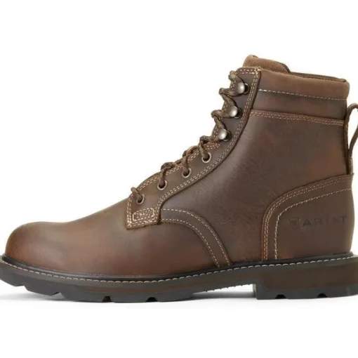 Ariat Men's Groundbreaker 6" Soft Toe Work Boot - Brown - 10016256