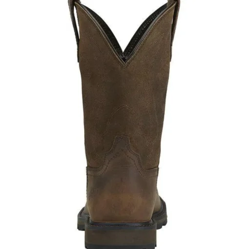 Ariat Men's Groundbreaker 10" Soft Toe Western Work Boot - Brown - 10014238