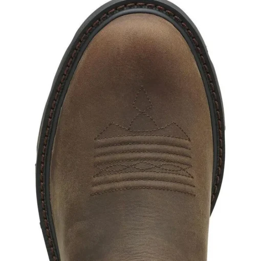 Ariat Men's Groundbreaker 10" Soft Toe Western Work Boot - Brown - 10014238