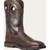 Ariat Men's Groundwork Soft Toe Western Work Boot -Brown- 10034718