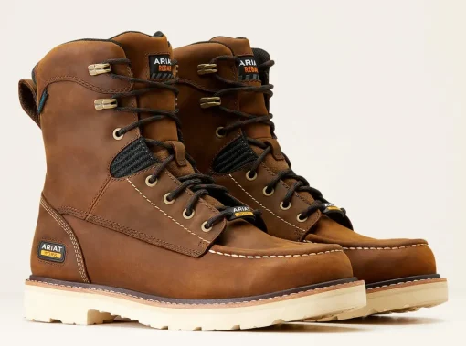 Ariat Men's Rebar Lift 8" Soft Toe WP Work Boot - Brown - 10047029