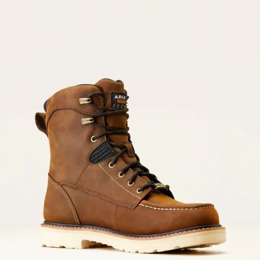 Ariat Men's Rebar Lift 8" Soft Toe WP Work Boot - Brown - 10047029