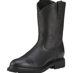 Ariat Men's Sierra 10" Soft Toe Pull-On Western Work Boot - Black - 10002422