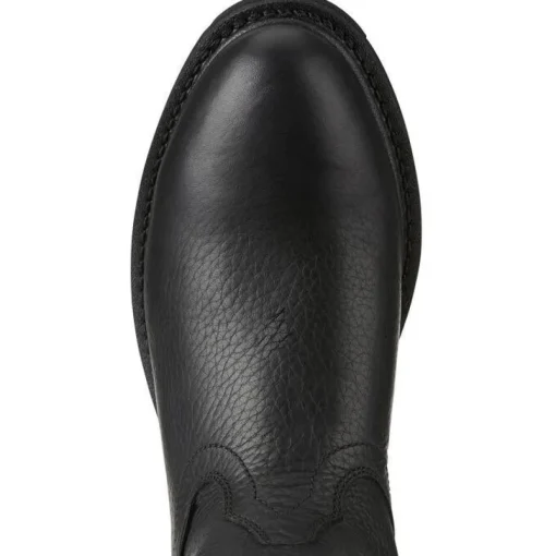 Ariat Men's Sierra 10" Steel Toe Pull-On Western Work Boot - Black - 10021473