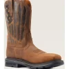 Ariat Men's Sierra Shock Shield Patriot ST Western Work Boot -Brown- 10044426