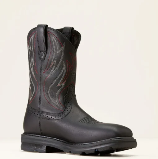 Ariat Men's Sierra Shock Shield Steel Toe Western Work Boot -Black- 10046929