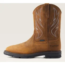 Ariat Men's Sierra Shock Shield WP Western Work Boot - Brown - 10044545