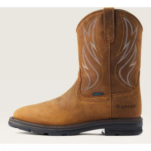 Ariat Men's Sierra Shock Shield WP Western Work Boot - Brown - 10044545