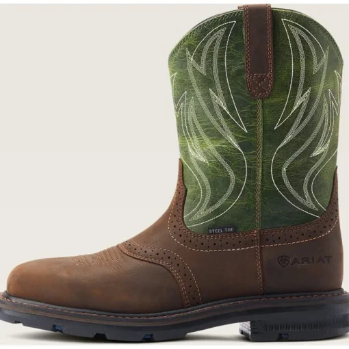 Ariat Men's Sierra Shock Shield Steel Toe Western Work Boot - Brown - 10042541