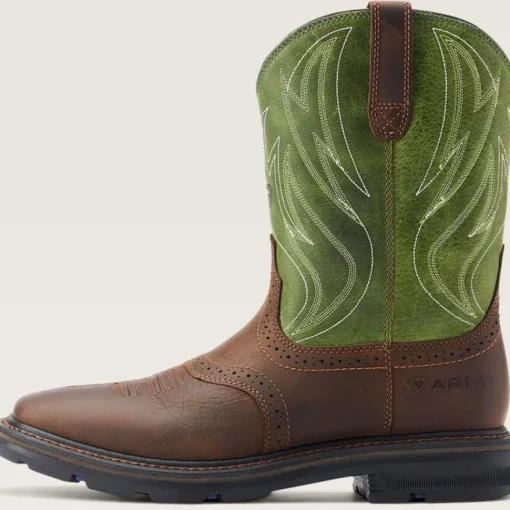 Ariat Men's Sierra Shock Shield Western Work Boot -Brown- 10042555