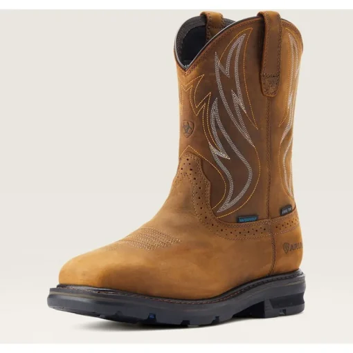 Ariat Men's Sierra Shock Shield Steel Toe Western Work Boot - Brown - 10044544