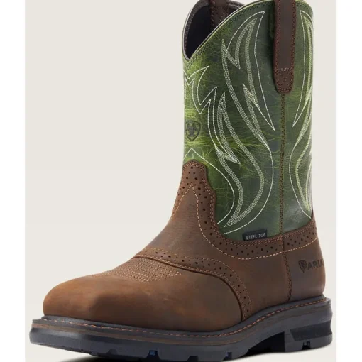 Ariat Men's Sierra Shock Shield Steel Toe Western Work Boot - Brown - 10042541