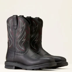 Ariat Men's Sierra Shock Shield Steel Toe Western Work Boot -Black- 10046929