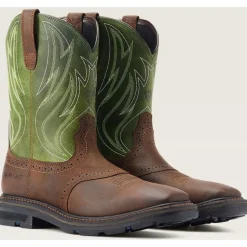Ariat Men's Sierra Shock Shield Western Work Boot -Brown- 10042555