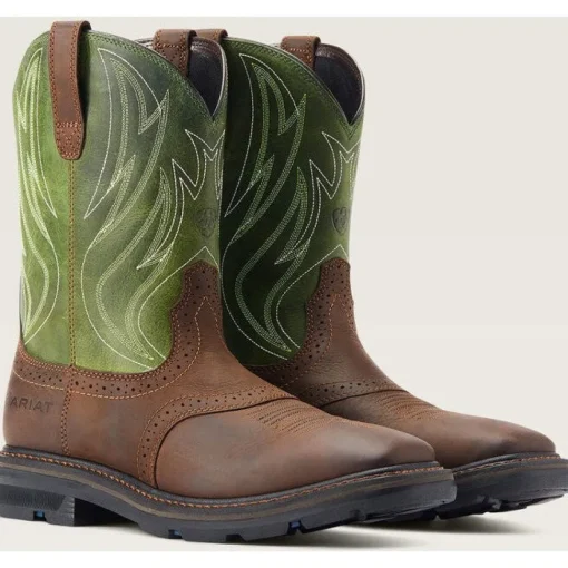 Ariat Men's Sierra Shock Shield Western Work Boot -Brown- 10042555