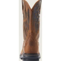 Ariat Men's Sierra Shock Shield Patriot ST Western Work Boot -Brown- 10044426