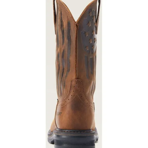 Ariat Men's Sierra Shock Shield Patriot ST Western Work Boot -Brown- 10044426