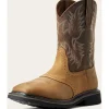 Ariat Men's Sierra Wide Square Soft Toe Work Boot -Bark- 10010148
