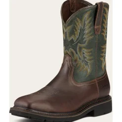 Ariat Men's Sierra Wide Square Toe Steel Toe Work Boot -Brown- 10017434