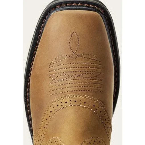 Ariat Men's Sierra Wide Square Soft Toe Work Boot -Bark- 10010148