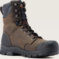 Ariat Men's Treadfast 8" Soft Toe WP Slip Resist Work Boot - Brown - 10042484