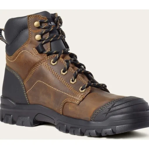 Ariat Men's Treadfast 6" Soft Toe Slip Resistant Work Boot - Brown - 10034672