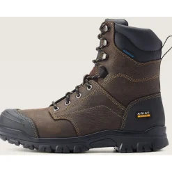 Ariat Men's Treadfast 8" Soft Toe WP Slip Resist Work Boot - Brown - 10042484
