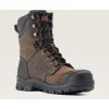 Ariat Men's Treadfast 8" Steel Toe WP Slip Resist Work Boot - Brown - 10042496