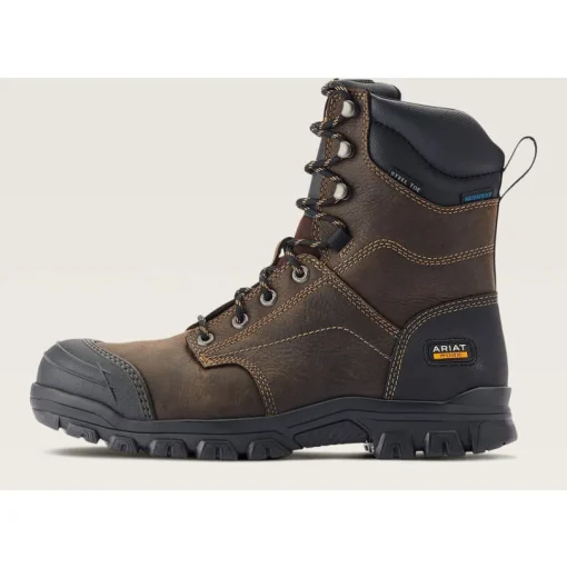 Ariat Men's Treadfast 8" Steel Toe WP Slip Resist Work Boot - Brown - 10042496