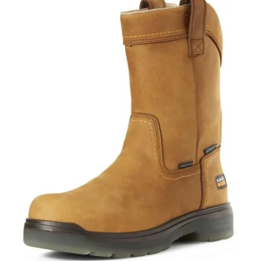 Ariat Men's Turbo 10" Carbon Toe WP Wellington Work Boot- Bark - 10027328