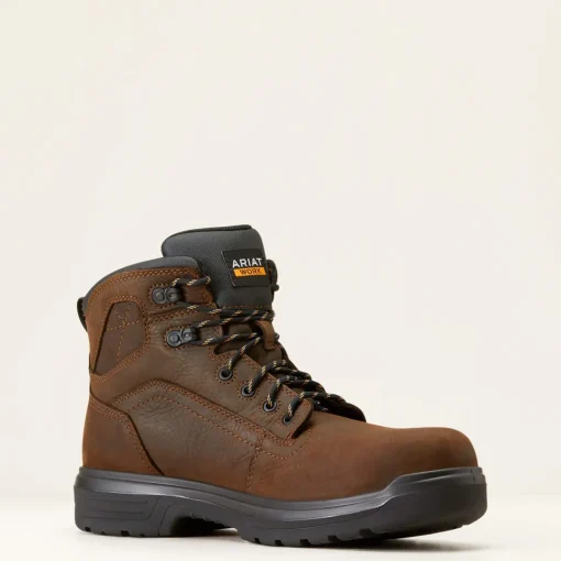 Ariat Men's Turbo 6" Carbon Toe WP Work Boot - Rich Brown - 10046861