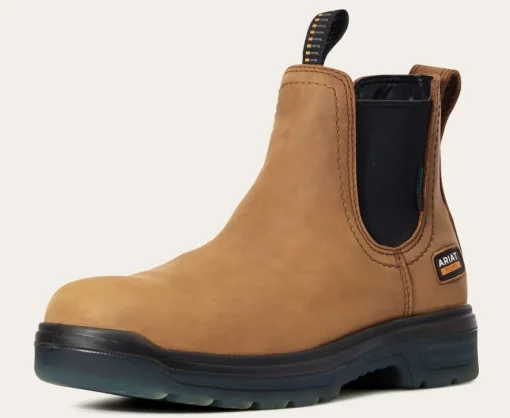 Ariat Men's Turbo Chelsea Soft Toe WP Work Boot - Aged Bark - 10032609