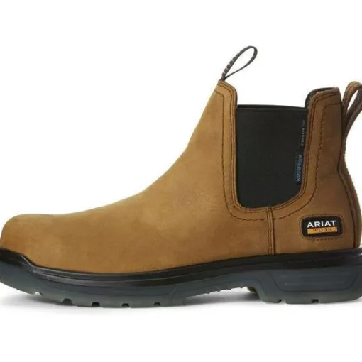 Ariat Men's Turbo Chelsea 6" Carbon Toe WP Work Boot - Bark - 10027331