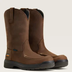 Ariat Men's Turbo Moc Toe WP Western Work Boot - Mocha - 10040397