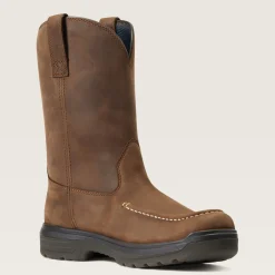 Ariat Men's Turbo Moc Toe WP Western Work Boot - Mocha - 10040397