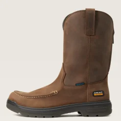 Ariat Men's Turbo Moc Toe WP Western Work Boot - Mocha - 10040397