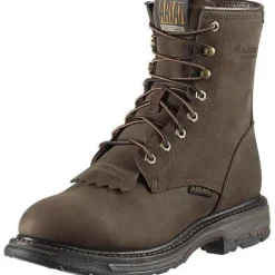 Ariat Men's WorkHog 8" Soft Toe WP Western Work Boot - Oily Brown - 10011939