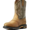 Ariat Men's WorkHog 10" Soft Toe WP Western Work Boot - Aged Bark - 10008633
