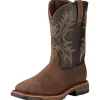 Ariat Men's WorkHog 11" Soft Toe Western Work Boot - Bruin Brown - 10017436