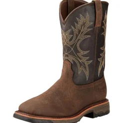 Ariat Men's WorkHog 11" Soft Toe Western Work Boot - Bruin Brown - 10017436