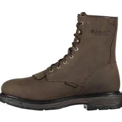 Ariat Men's WorkHog 8" Soft Toe WP Western Work Boot - Oily Brown - 10011939