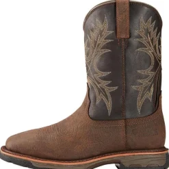 Ariat Men's WorkHog 11" Soft Toe Western Work Boot - Bruin Brown - 10017436