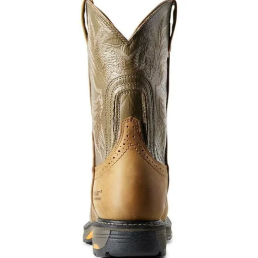 Ariat Men's WorkHog 10" Soft Toe WP Western Work Boot - Aged Bark - 10008633