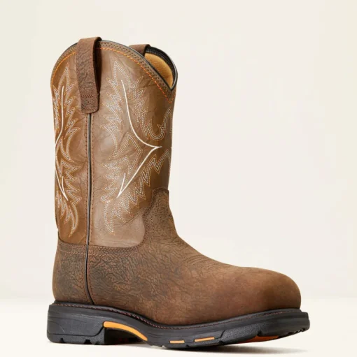 Ariat Men's WorkHog CSA CT Waterproof Ins Western Work Boot -Brown- 10042552