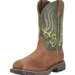 Ariat Men's WorkHog Mesteno 11" Comp Toe WP Western Work Boot- Rust - 10015400