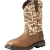 Ariat Men's WorkHog Patriot 11" Steel Toe Western Work Boot - Earth - 10022968