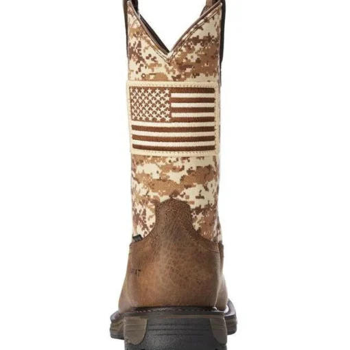 Ariat Men's WorkHog Patriot 11" Steel Toe Western Work Boot - Earth - 10022968